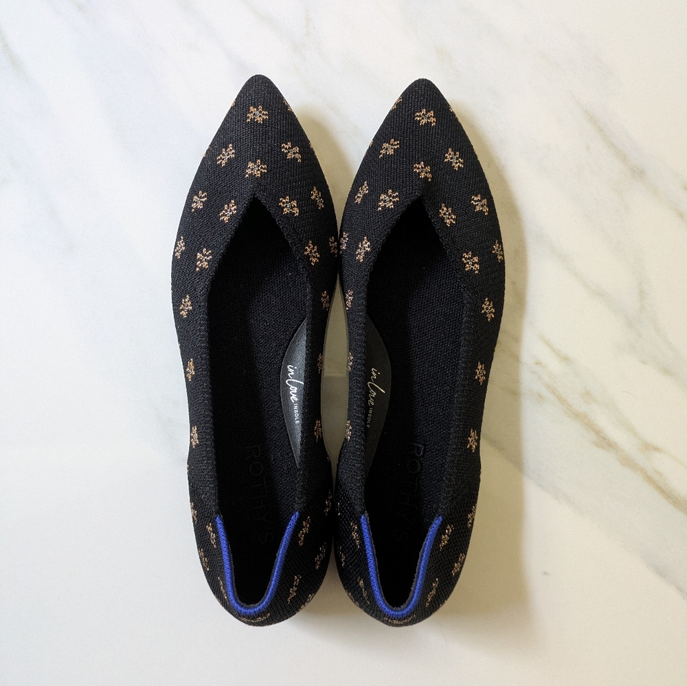 NIB Rothy's The Point II In Daisy Sparkle